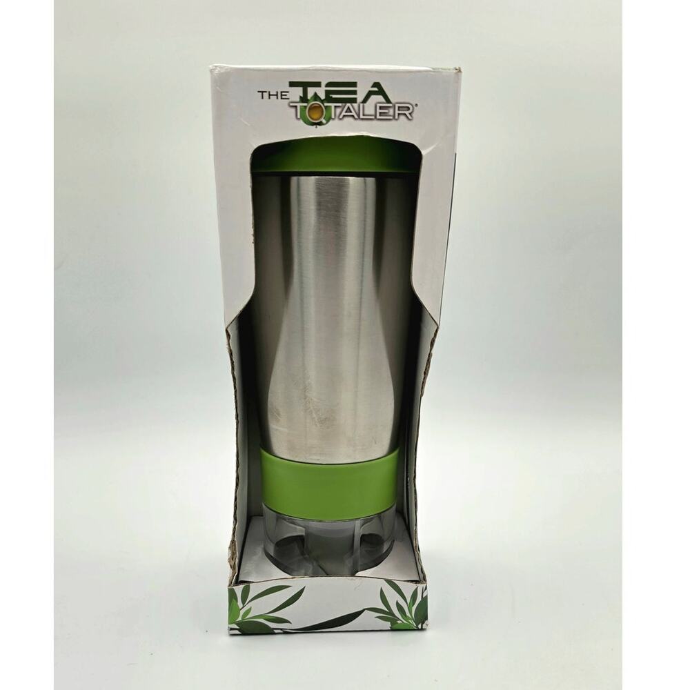 The Tea Totaler Stainless Steel Travel Mug w/ built-in infuser and storage